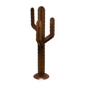 Cactus en métal patiné sculpture cactus colonne cactus 3D vraie rouille image 6