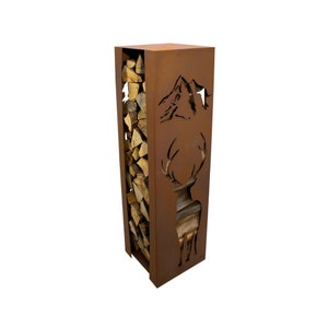 Wood Storage Deer - Rustic Wood Storage Wooden Shelf Decoration