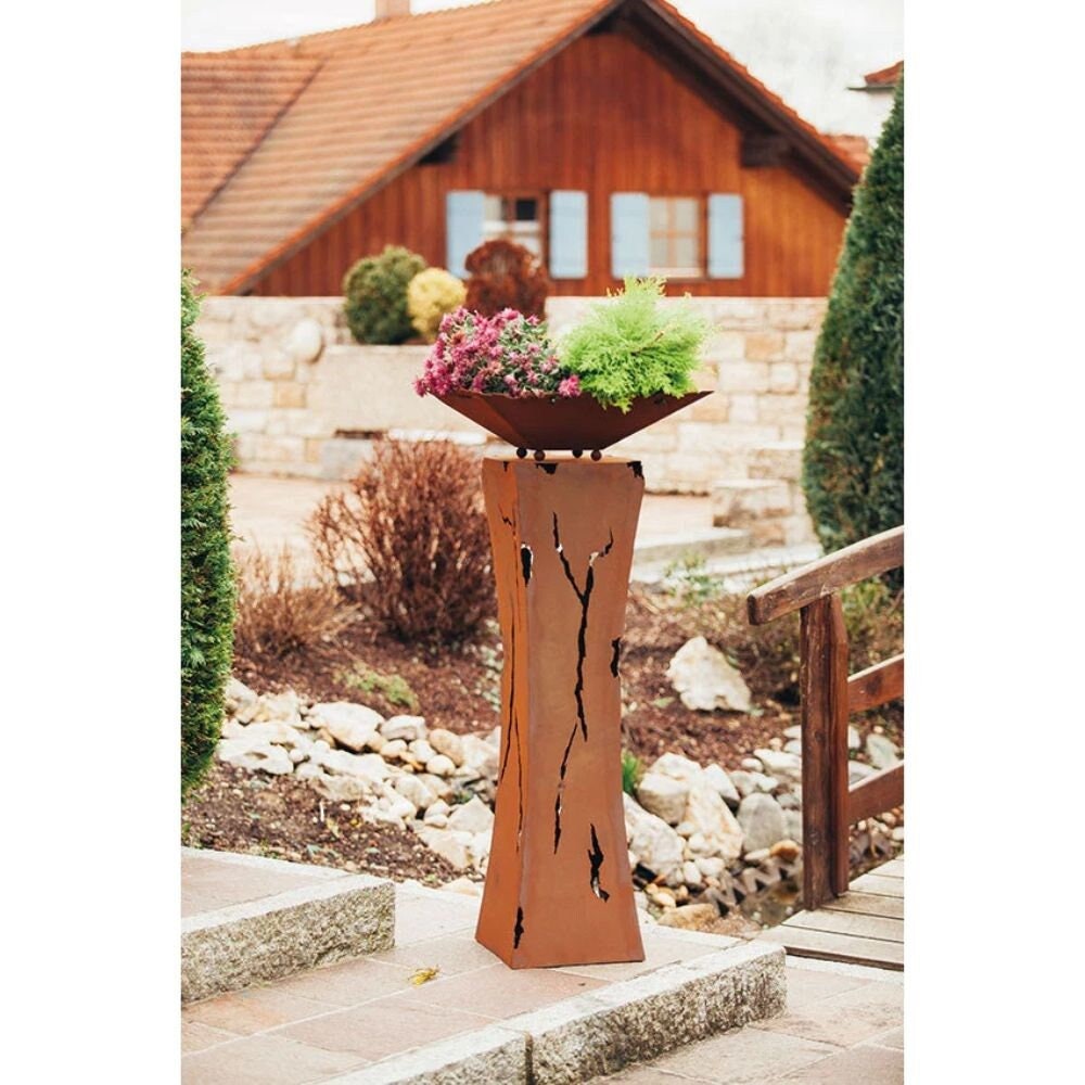 CAXUSD Jardinière Murale Demi-Cercle En Plastique Style Rouille - Pot Suspendu Intérieur/Extérieur Vert Design Élégant