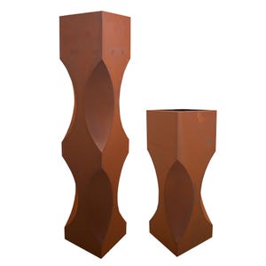Column Modern Art Plant Column Decorative Column Rust Garden Column Planter