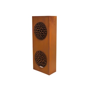 Column wave ball - plant column metal rust garden column outdoor decoration