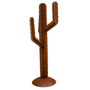 Cactus en métal patiné sculpture cactus colonne cactus 3D vraie rouille Gr. I:   H: 220 cm, B: 80 cm