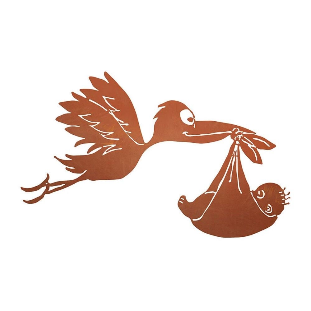 CREATIV DISCOUNT Miniatur-Storch Rosa – Ca. 7,5 Cm Groß, Aus Polyresin | Für Deko, Babyparty, Bastelprojekte & Geschenke
