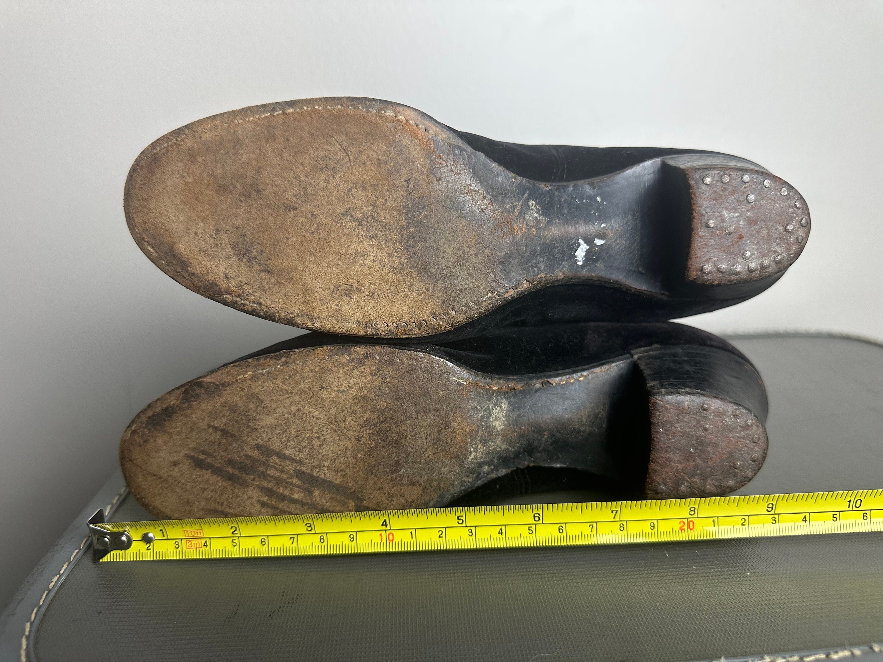 Antique Vachetta Heeled Boots (7.5)