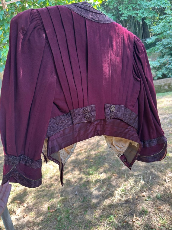 Victorian Era Early 1900s Late 1800s Maroon Waist… - image 6