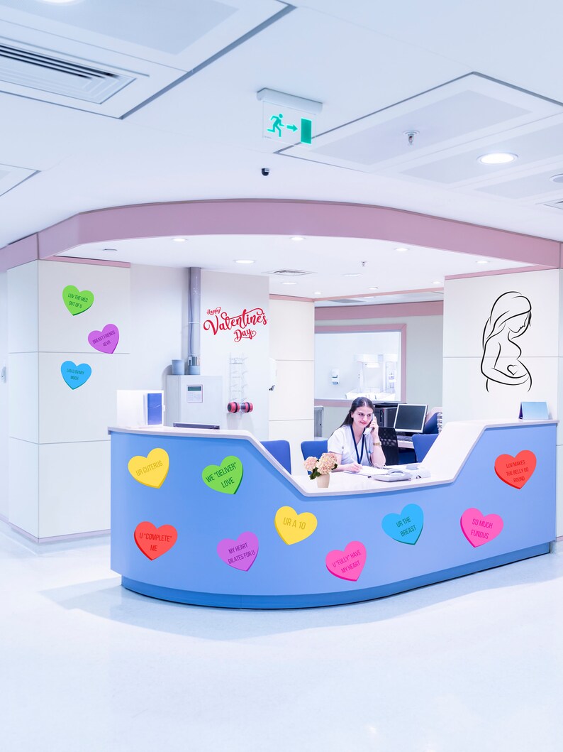 Labor & Delivery Candy Heart Print | OB-GYN Valentine Decor (digital ...