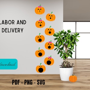 Dilation Pumpkins - Labor and Delivery unit - Mother baby nurse unit - Dilating pumpkins - halloween decor