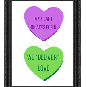 Labor & Delivery Candy Heart Print | OB-GYN Valentine Decor (digital ...