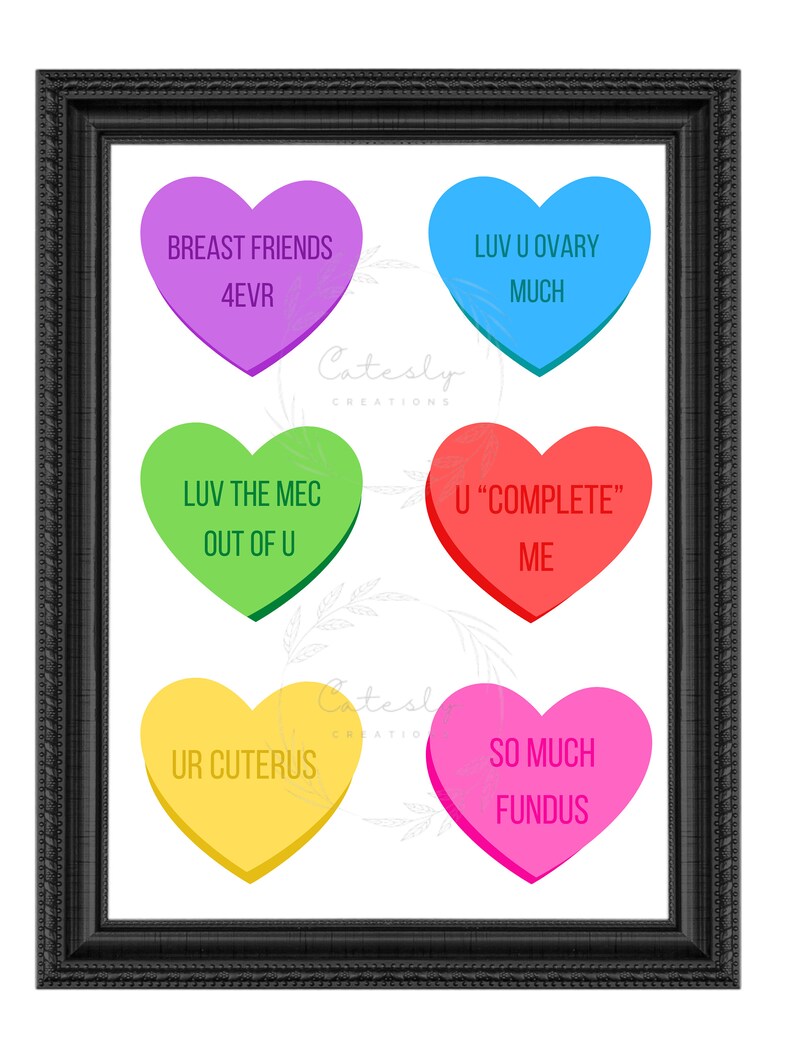 Labor & Delivery Candy Heart Print | OB-GYN Valentine Decor (digital ...