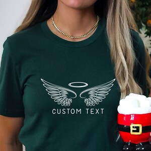 Custom Angel Wings, Women Graphic Tee, Valentine Shirt, Angel Mama Shirt, Gifts for Mom, Mothers Day Gift, Gifts for Her