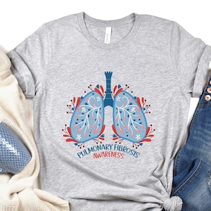 Pulmonary Fibrosis Awareness Shirt, I Wear Red And Blue For My Dad, Awareness Ribbon, Strong Warrior Shirt for Dads, Awareness Shirt