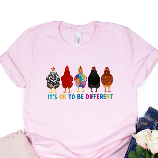 It's Ok To Be Different Cute Chickens Autism Awareness Shirt, Autism Awareness shirt, Support Squad, Autism, Disease, Asperger Syndrome
