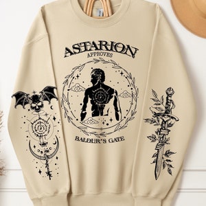 Baldurs Gate 3 Astarion Sweatshirt Hoodie, Astarion Sweater, Gamer Gift, Astarion Rogue, Video Game, Astarion Vamp Sweatshirt, BG3 Merch