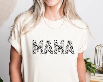 Comfort Colors Leopard Mama Shirt, Mama Leopard Shirt, Mama Leopard Shirt, Mom Life Shirt, Mothers Day Shirt, Mom Shirt