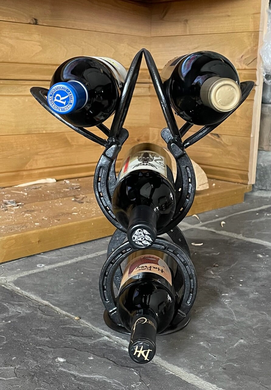 Handmade Horseshoe Wine Rack Etsy
