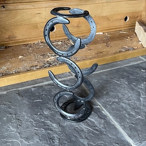 Handmade Horseshoe Wine Rack