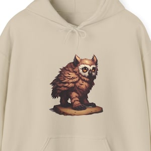 Owlbear Cub Hoodie, BG3 Owlbear, Baldur&#39;s Gate 3 Companion Sweatshirt, BG3 Clothing, DND