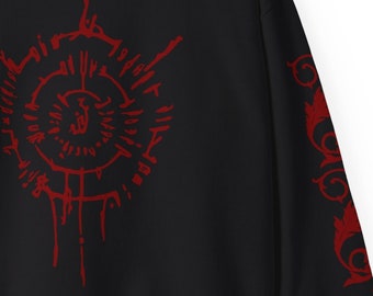 Astarion Baldur's Gate 3 Sweatshirt, Scar Symbol, Baroque Sleeve Design