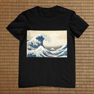 The Great Wave Japanese Art T-Shirt by Katsushika Hokusai | Art from Japan | Under the Wave off Kanagawa