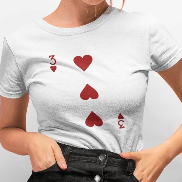 T-shirt Three of Hearts pour femme, t-shirt Romy and Michele Movie, semi-ajusté