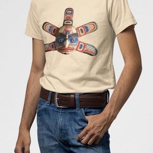 First Nation Sun Mask T-shirt, Pacific Northwest Native American Art ...