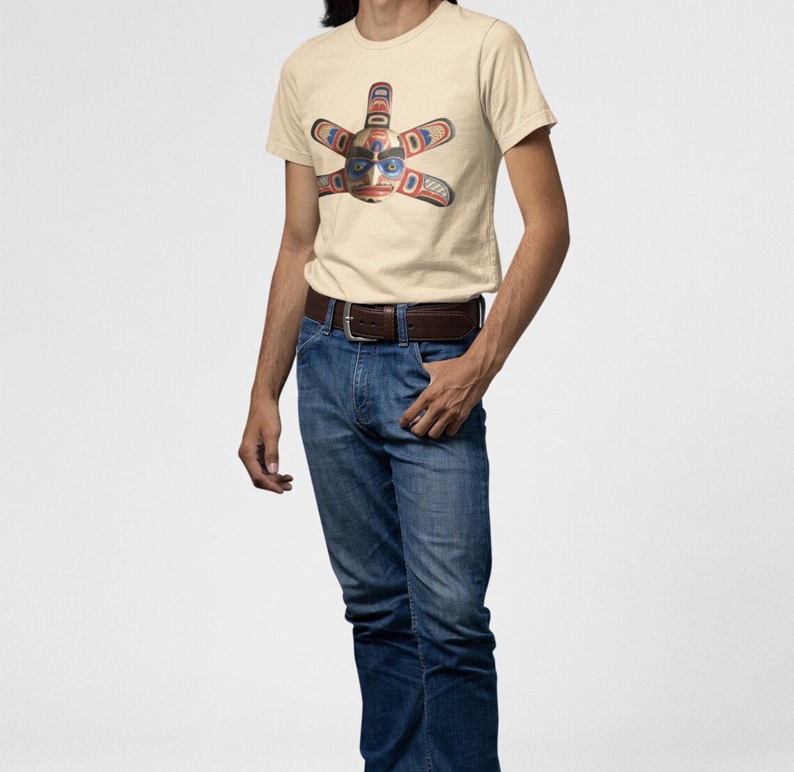 First Nation Sun Mask T-shirt, Pacific Northwest Native American Art ...