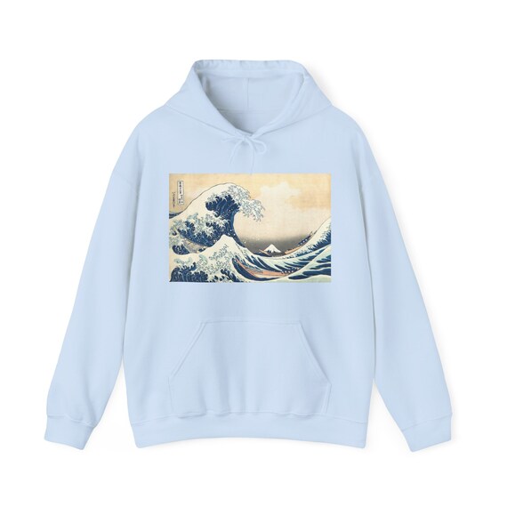 Grande Onda Al Largo Di Kanagawa Katsushika Hokusai Felpa Con - 4