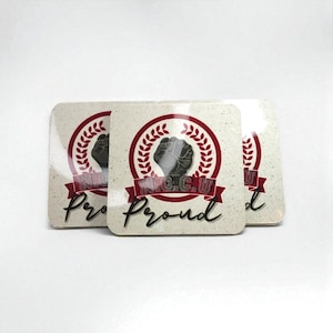 NCCU Proud Coasters – HBCU Eagle Pride Drink Coaster Set | North Carolina Central University Alumni Gift | Black College Home Décor