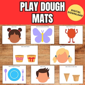 Play Doh, Playdoh, druckbare Spielmatte, druckbare Spielmatte, Vorschul-Spielmatte zum ausdrucken, druckbare Spielmatte