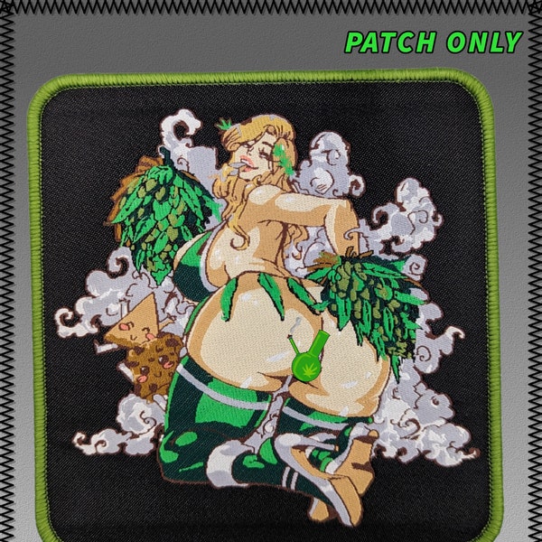 Last Dance with Mary Jane, Sexy 420 Weed Stoner Waifu,  Lewd Parody, Morale Ranger Woven  Patch