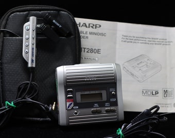 Sharp MD mt280h  USED unit MINIDISC recorder with sony microphone mt 290