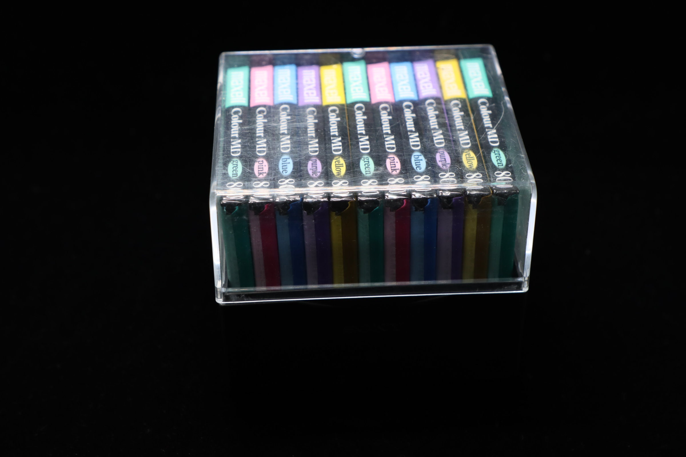 Maxell Colour New Blank Minidisc's 10 Maxell Discs With Storage Disc