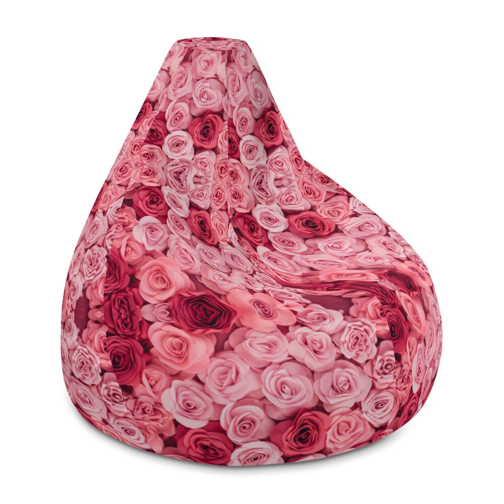 Housse de Pouf Haricot Xl Bouquet Roses