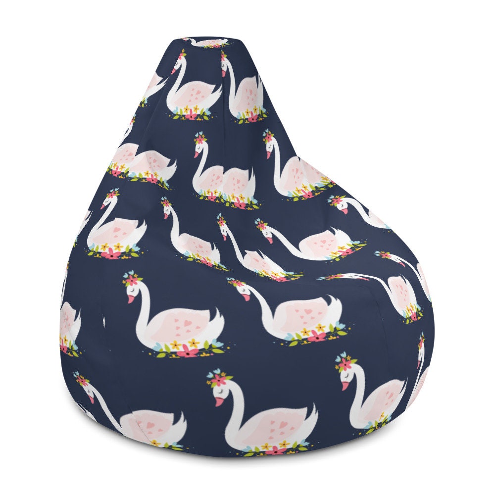 Housse de Pouf Xl avec Impression Cygne Conte Fée