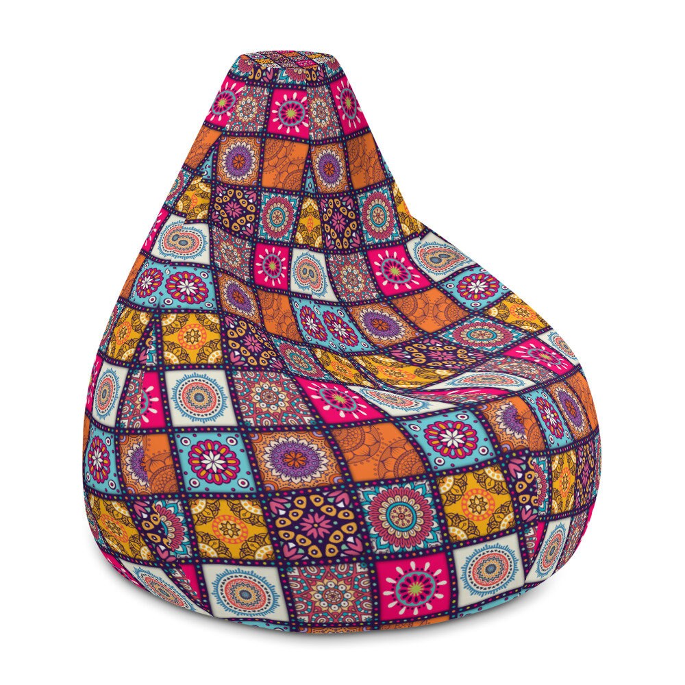 Housse de Pouf Xl avec Impression Mandala