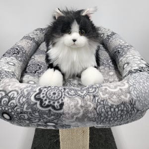 BOLSTER Cat Tree Tower Cover, Rectangle Cat Condo House Bed, Washable Perch Top Pad, Hammock Wrap, Fleece