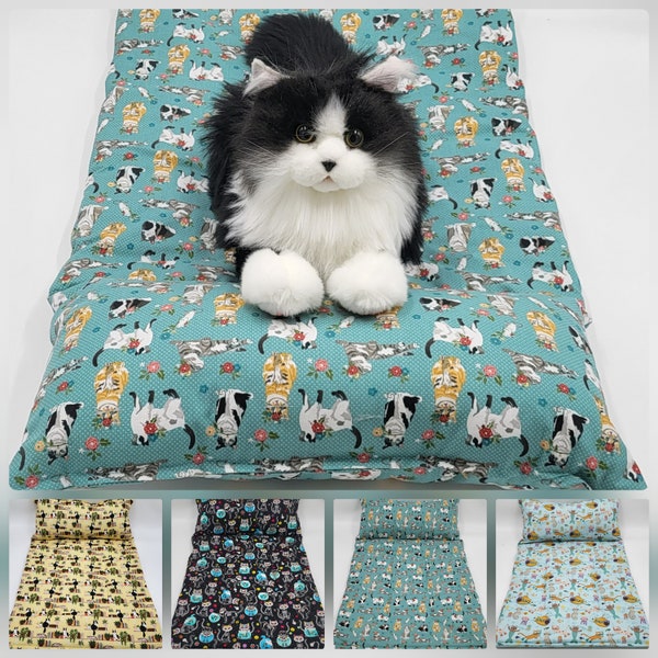 Large Cat Crinkle Mat, Kitty Pillow Bed, Kitten Sleeping Pad, Cat Lover Gift Idea