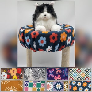 Cat Tree Tower Cover, Cat Condo House Mat, Washable Perch Top Pad, Hammock Wrap, Fleece