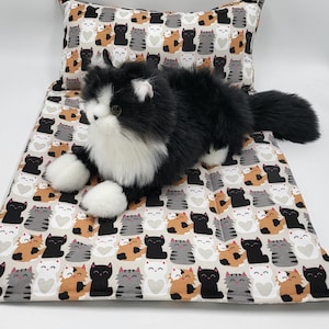 PILLOW Large Cat Crinkle Mat, Kitty Bed, Kitten Sleeping Pad, Cat Lover Gift Idea