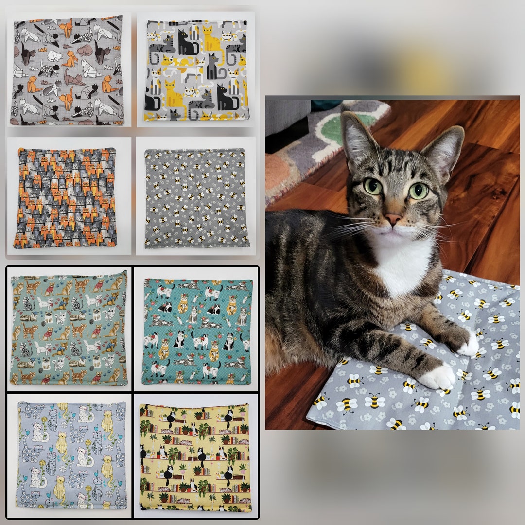 Small Cat Crinkle Mat Pad Cotton Etsy