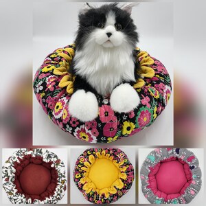 CLEARANCE As Is: Round Pet Fleece Bed, Dog Cat Sleep Mat, Pet Lover Gift Idea