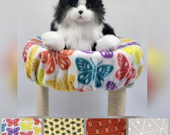 CLEARANCE As Is: Cat Tree Tower Cover, Kitty Condo House Slipcover, Washable Perch Top Pad, Hammock Wrap, Fleece
