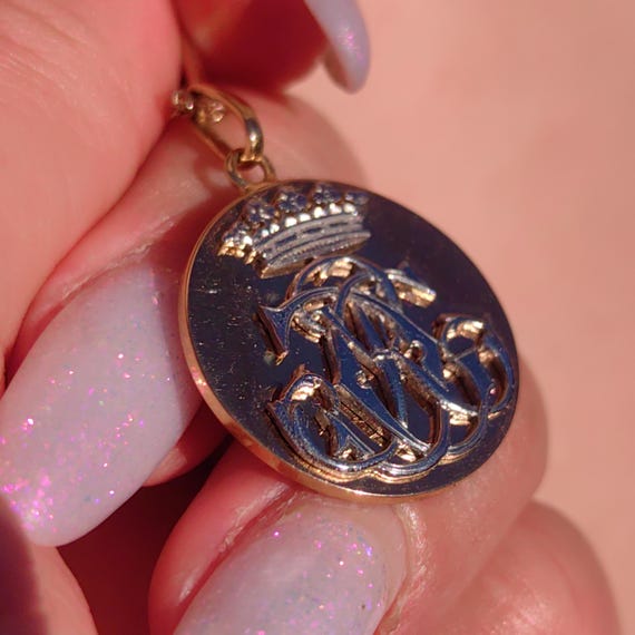 1900s Initial Solid 18k Hallmarked Yellow White G… - image 2