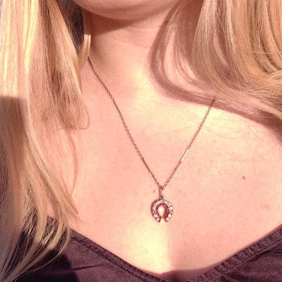 Antique 18k Yellow Rose Champagne Solid Gold Hors… - image 5