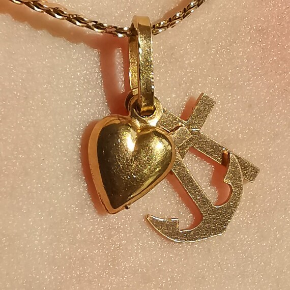 Heart cross anchor pendant best sale