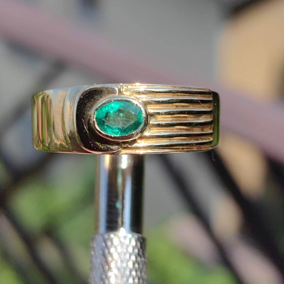 1960s Natural High Quality Emerald Antique Solid … - image 6
