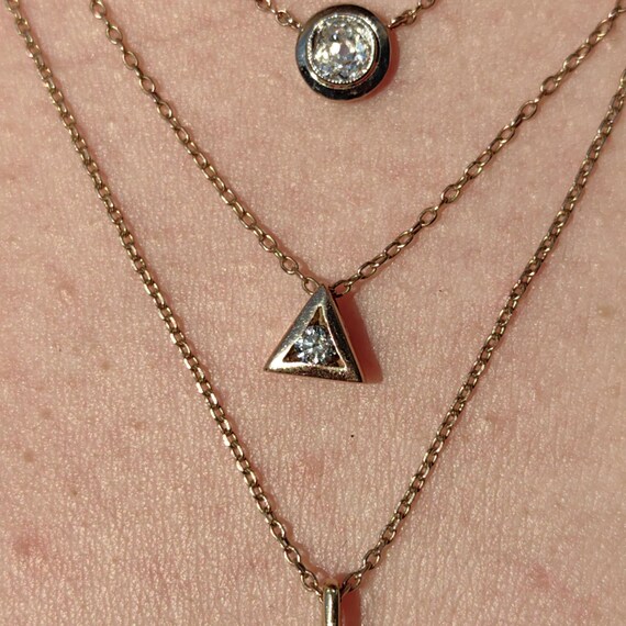 Solitaire Diamond Solid 14k Yellow Gold Vintage G… - image 6