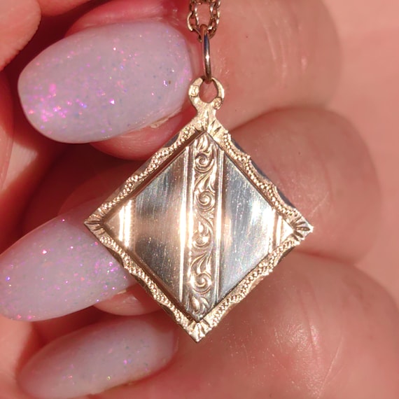 14k hallmarked Solid Yellow Gold Square Painting … - image 8