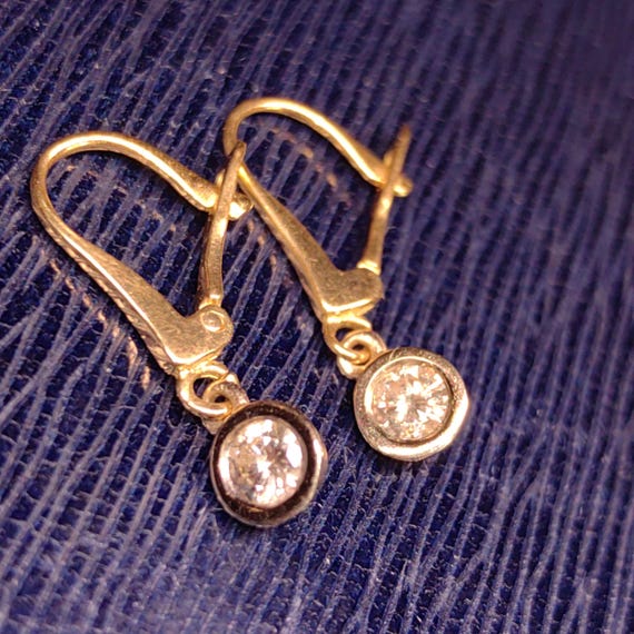 Original Solitaire Dangle Bezel setting Diamonds … - image 4