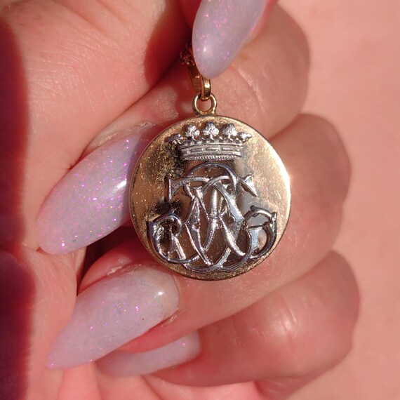 1900s Initial Solid 18k Hallmarked Yellow White G… - image 8